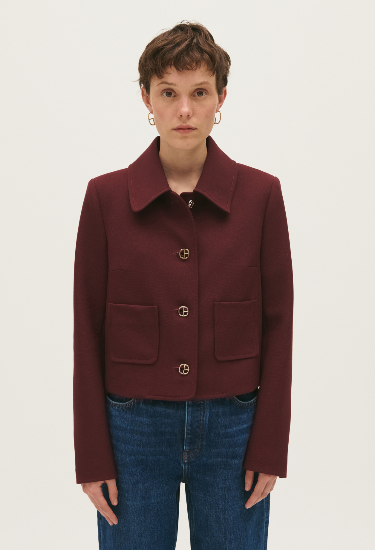 Veste courte bordeaux sale