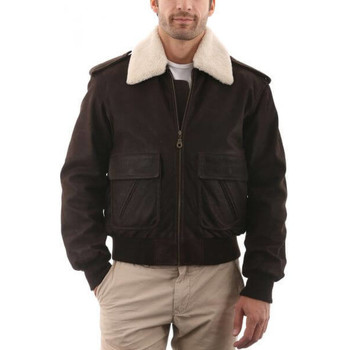 Veste Giorgio  Pilote SKIP Marron col Blanc