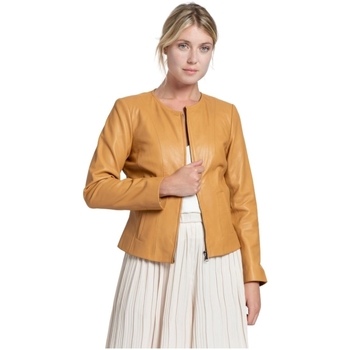 Blouson Giorgio  Blouson en cuir femme Giorgio Ref 27781 Miel