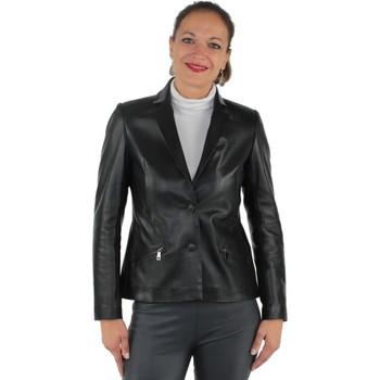 Blouson Giorgio  Veste Giorgio en cuir ref_37571 Noir