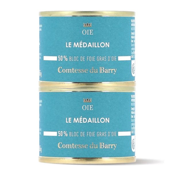 Lot de 2 médaillons de foie d’oie 65g-Comtesse du Barry