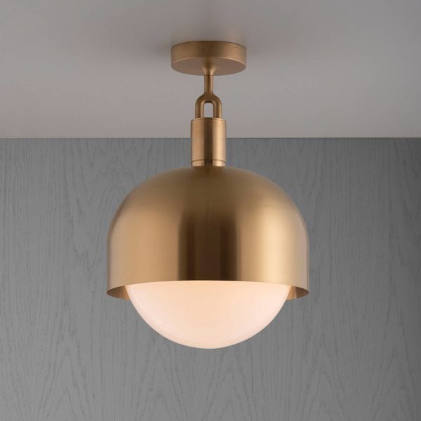 Buster + Punch Forked plafond laiton/opale Ø 34cm Buster + Punch