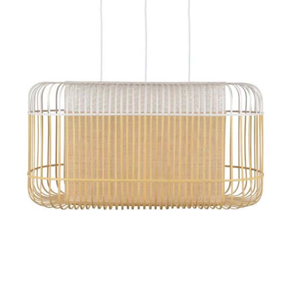 Forestier Bamboo oval XL Suspension blanche/naturelle Forestier