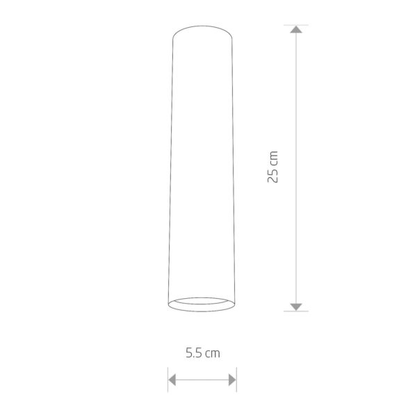 Euluna Spot pour plafond Eye, hauteur 25 cm, graphite Euluna