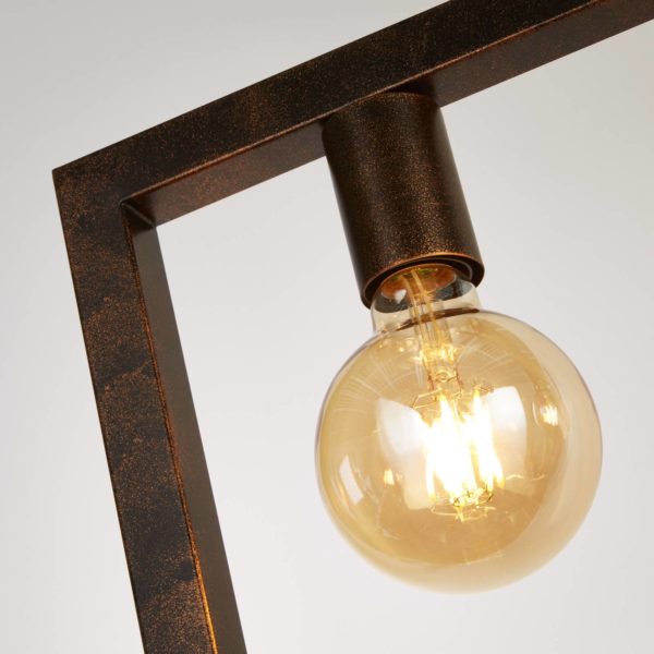 Searchlight Suspension Rustic à 5 lampes, brun rouille Searchlight