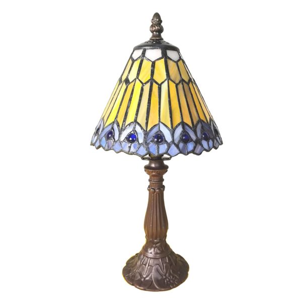 Clayre&Eef Lampe à poser 5LL-6110 au style Tiffany, brune Clayre&Eef