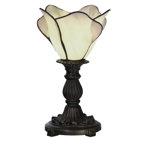 Clayre&Eef Lampe à poser 5LL-6099N, en crème, style Tiffany Clayre&Eef