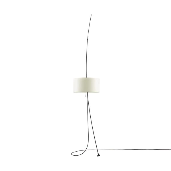 Carpyen Lampe sur pied Totora avec abat-jour coton beige Carpyen