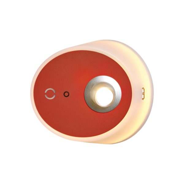 Carpyen Applique LED Zoom, spot, port USB, terracotta Carpyen