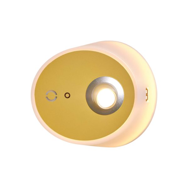 Carpyen Applique LED Zoom, spot, port USB, jaune moutarde Carpyen