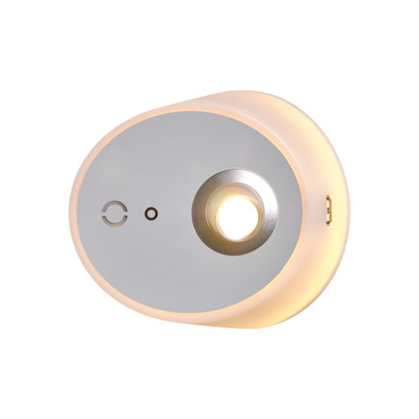 Carpyen Applique LED Zoom, spot, port USB, grise Carpyen