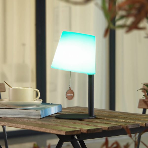 Lindby Aurilia lampe table LED abat-jour batterie LINDBY