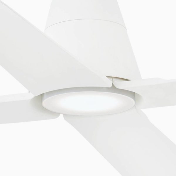 FARO BARCELONA Ventilateur plafond Typhoon L lampe LED IP44 blanc FARO BARCELONA