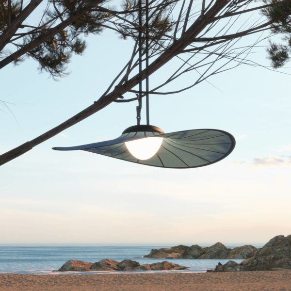 Easy Light Bloom suspension batterie IP65 Ø90cm bleu Easy Light