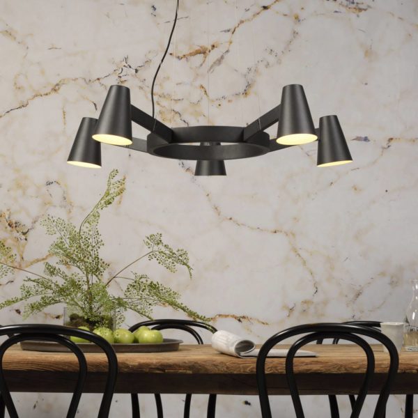 It’s about RoMi Biarritz suspension noire 5 lampes It’s About Romi