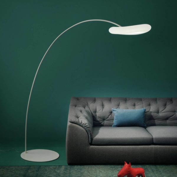 Stilnovo Mr. Magoo lampadaire arqué LED, dim, Ra90 Stilnovo