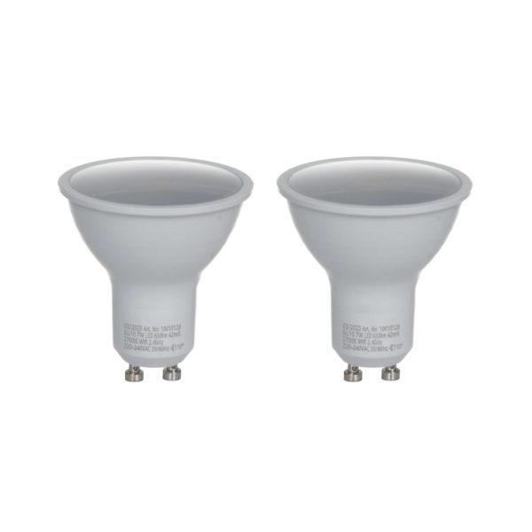 LUUMR Smart LED, set de 2, GU10, plastique, 7W, opale, 827, Tuya LUUMR