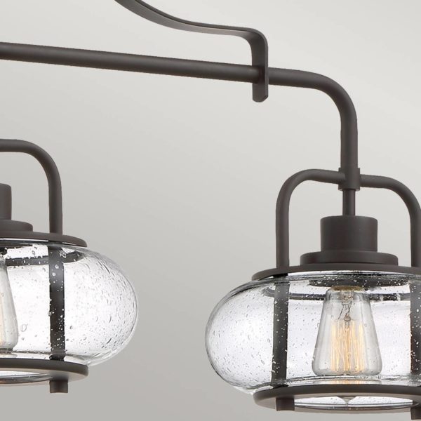 QUOIZEL Suspension Trilogy, bronze, 3 lampes QUOIZEL