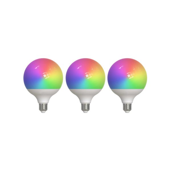 LUUMR Smart LED, 3 pièces, E27, G125, 9W, RGBW, CCT, mat, Tuya LUUMR