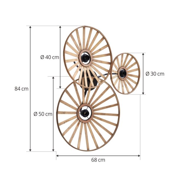 Lindby Evandor applique, à 3 lampes, naturelle LINDBY