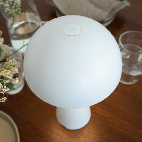 Markslöjd Lampe à poser batterie Fungi extérieur, blanche Markslöjd