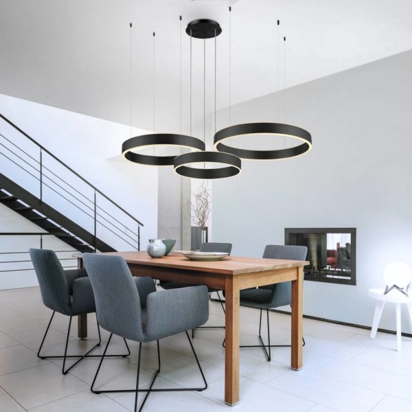 Paul Neuhaus Sculli suspension LED, noire PAUL NEUHAUS