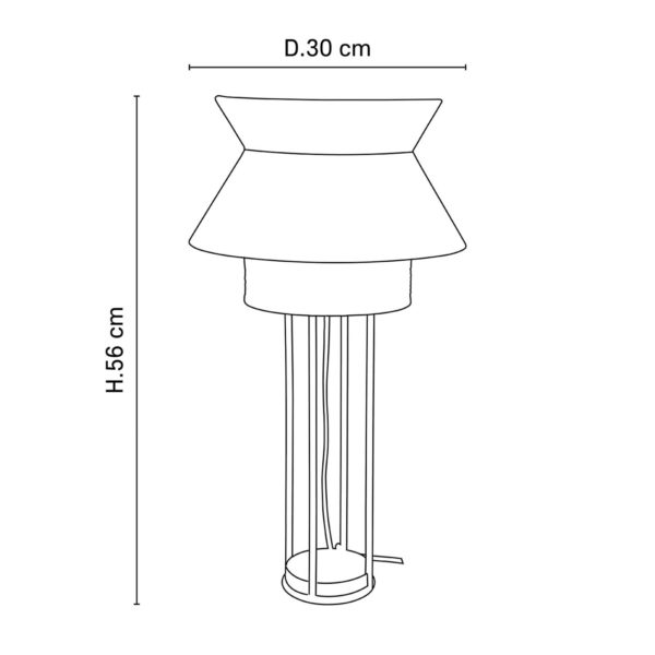 MARKET SET Singapour DBL lampe table massala/rose MARKET SET