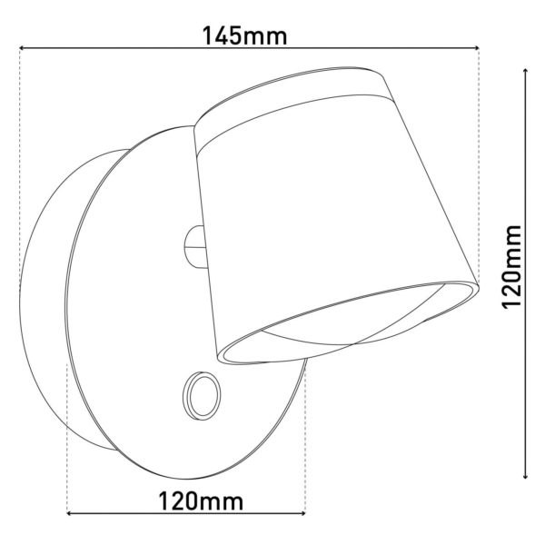 Näve Applique LED Tondo batterie, aimantée, noire Näve