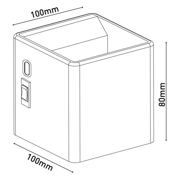 Näve Applique LED Cube batterie, aimantée, blanche Näve