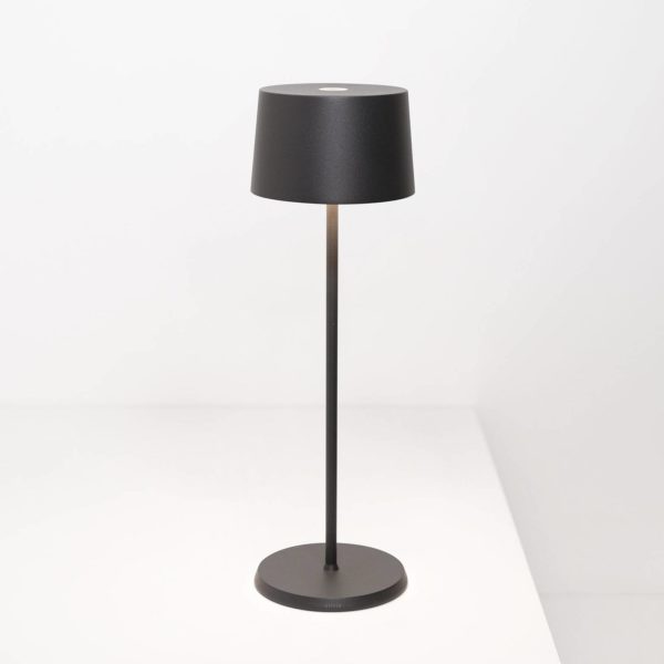 Zafferano Olivia 3K Lampe de table à accu IP65 gris Zafferano