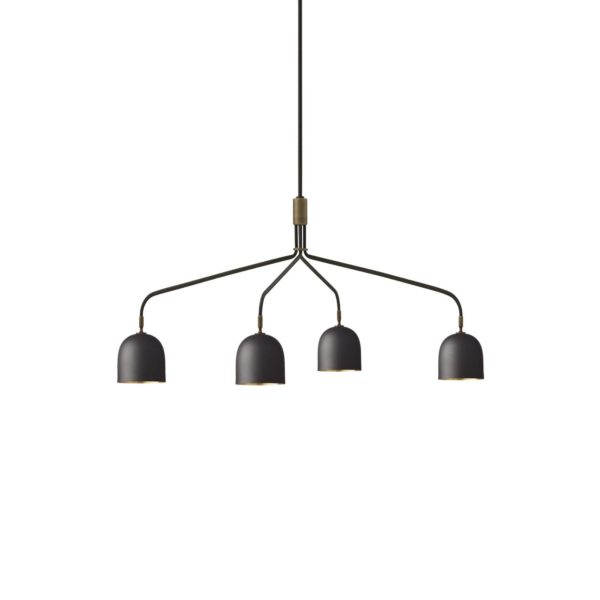 GUBI Lustre Howard à 4 lampes 134×103 cm gunmetal GUBI