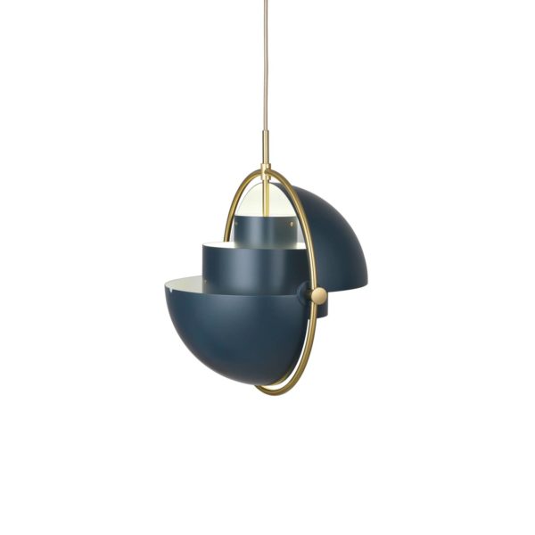 GUBI Suspension Multi-Lite, Ø 36 cm, laiton/bleu foncé GUBI