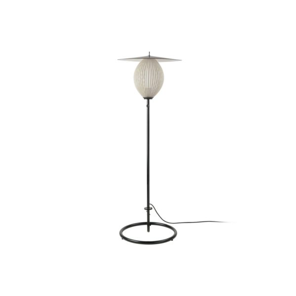 GUBI lampadaire d’extérieur Satellite, IP65, noir/blanc crème GUBI