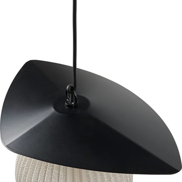 GUBI suspension d’extérieur Satellite, 45×27 cm, noir/blanc crème GUBI