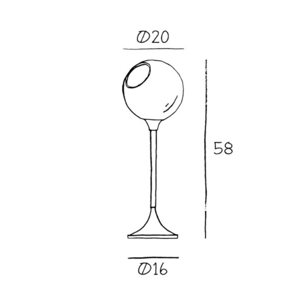 DESIGN BY US Lampe à poser Ballroom, vert, verre, soufflé à la bouche, intensité DESIGN BY US