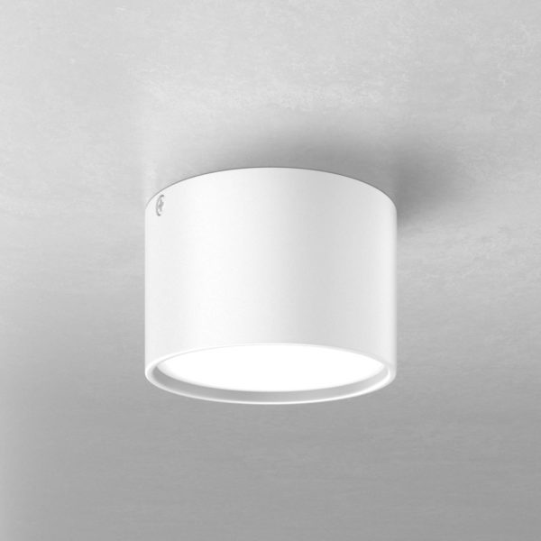 Ailati Plafonnier LED rond Mine, blanc 9 cm Ailati