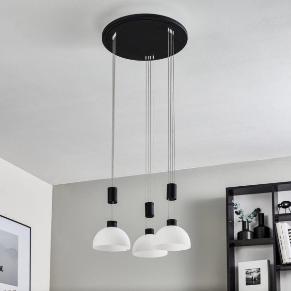 Rothfels Laurena Suspension LED 3 lampes ronde noire Rothfels