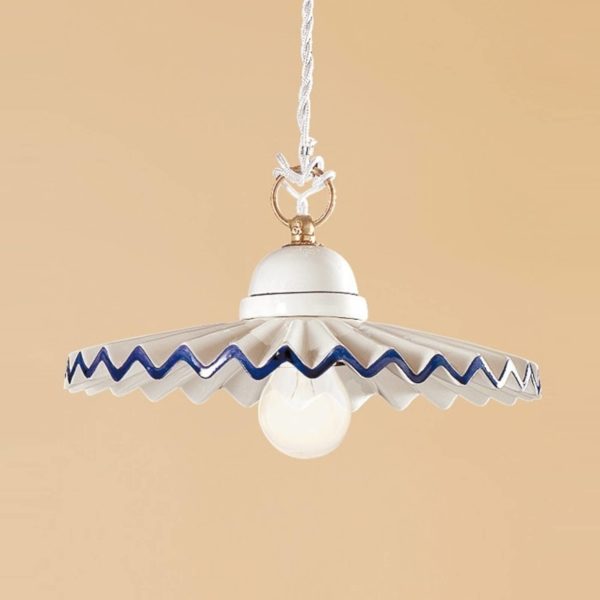 Ceramiche Suspension PIEGHE aspect rustique 28 cm Ceramiche