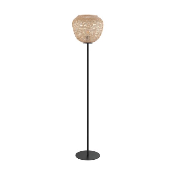 EGLO Lampadaire Dembleby en bois, coloris nature EGLO