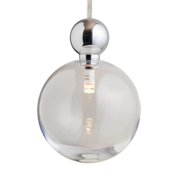 EBB & FLOW Uva L suspension, argenté, transparent Ebb & Flow