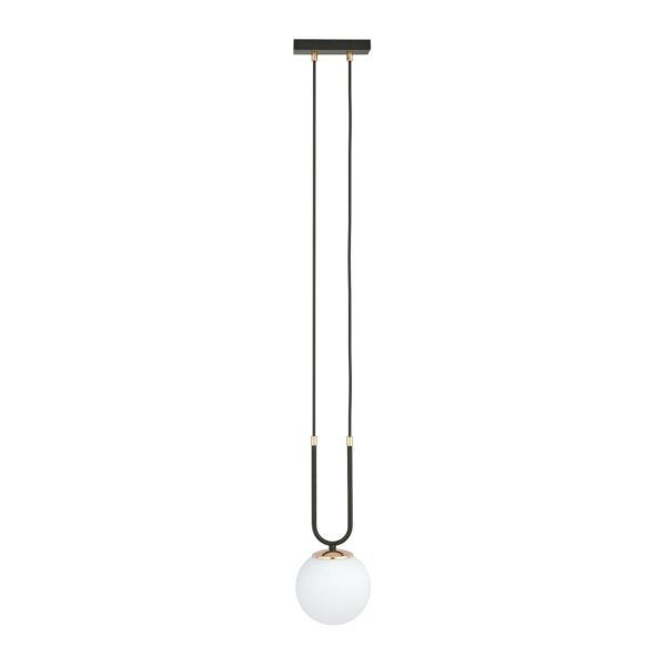 EMIBIG LIGHTING Suspension Glam, noire/opale, une lampe EMIBIG LIGHTING