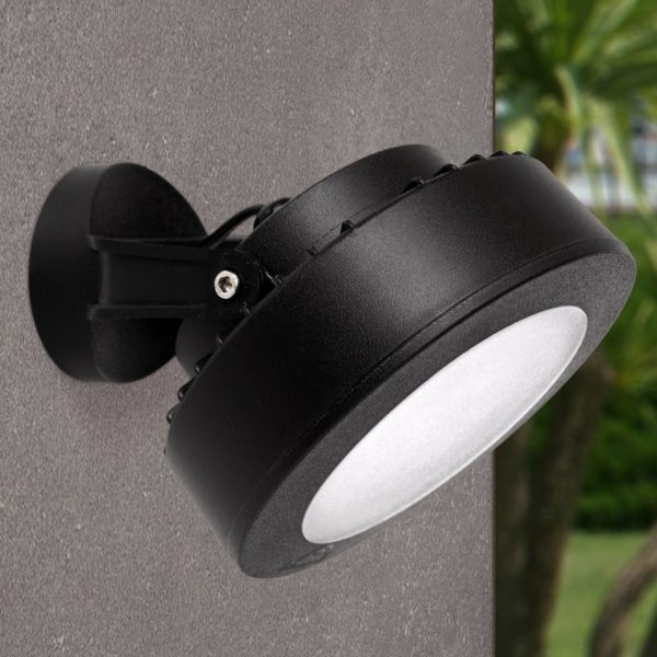 Fumagalli Spot en saillie Tommy rond noir 1 lampe 10 W CCT Fumagalli