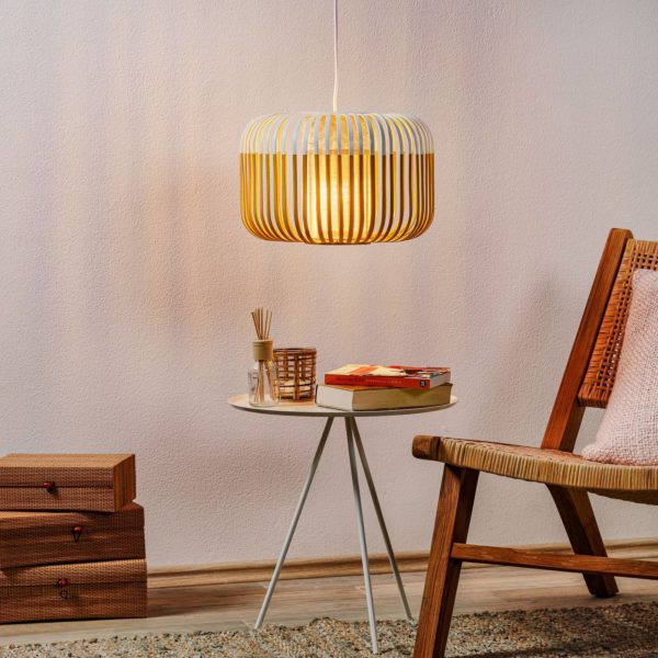 Forestier Bamboo Light S suspension 35 cm blanche Forestier