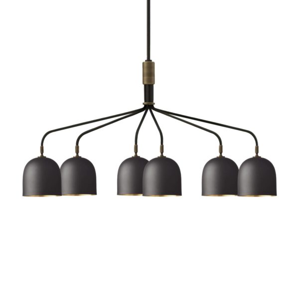 GUBI Lustre Howard à 6 lampes 134×73 cm gunmetal GUBI