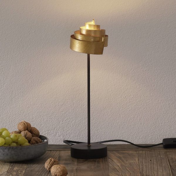 Holländer Jolie lampe à poser BANDEROLE GOLD en fer Holländer