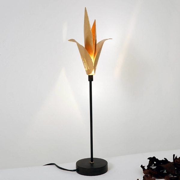 Holländer Lampe à poser AIRONE à fleur doré Holländer