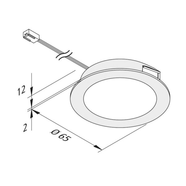 Hera LED à encastrer FAR 58, acier, 3W, 4 000K Hera