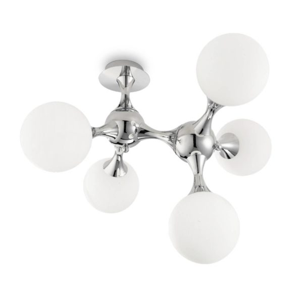 Ideallux Plafonnier Nodi Bianco 5 lampes E14 Ideallux