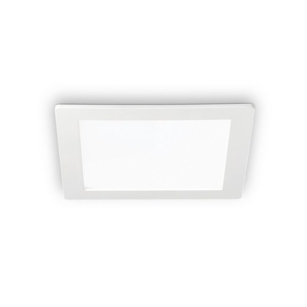 Ideallux Plafonnier encastré LED Groove square 11,8×11,8 cm Ideallux