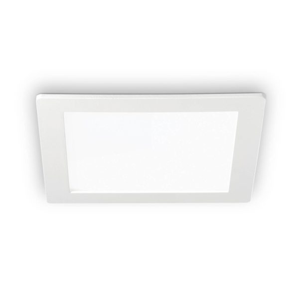 Ideallux Plafonnier encastré LED Groove square 16,8×16,8 cm Ideallux